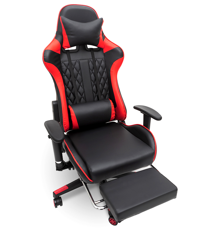 Masszázs játékszék lábtartóval - piros