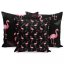 Fekete díszpárnahuzat Flamingo