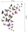 Fröhliche Wandaufkleber Schmetterlinge 76 x 100 cm