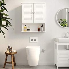 Viseča kopalniška omarica iz MDF 60 x 70 x 20 cm