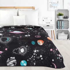 Detský prehoz na posteľ s motívom vesmíru