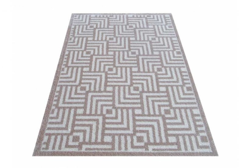 Jemný a elegantný koberec v béžovej farbe