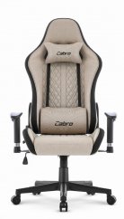 Gamerska stolica CABRO C508 s naslonom podesivim do 180° i 2D naslonima za ruke, nosivosti do 150 kg, bež