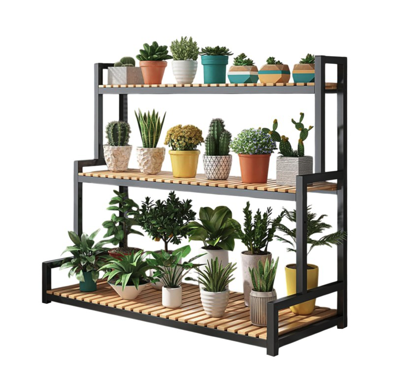 Метална стойка за цветя 120 x 40 x 95 cm - 3 практични рафта