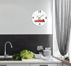 Кухненски часовник с червени плодове