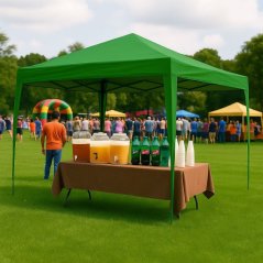 Kerti pavilon sátor 3x3 m, automatikusan kinyíló tetővel
