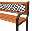Lesena vrtna klop s kovinskim okvirjem 118 x 60 x 85 cm