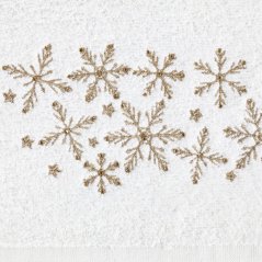 Weihnachtstuch aus Baumwolle mit Goldflocken