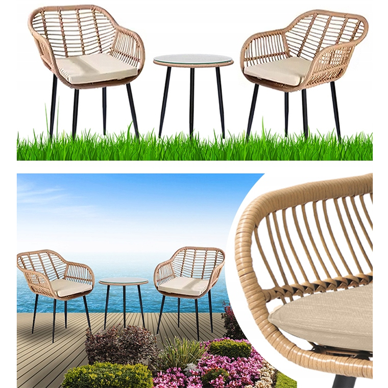 Set záhradného nábytku z technoratanu NAPOLI