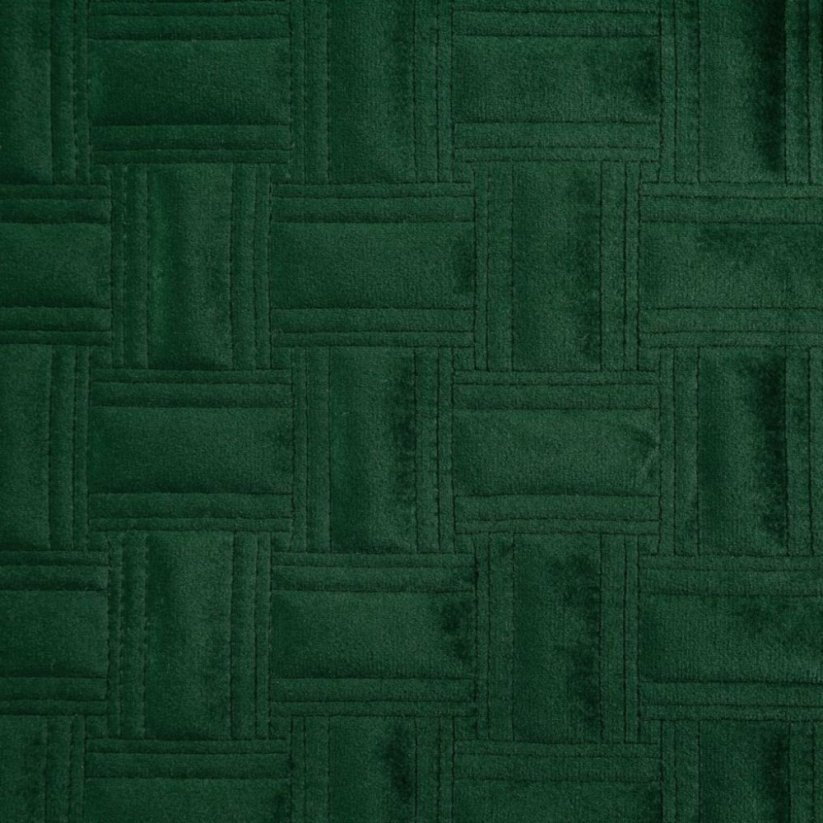 Kvalitný prešívaný prehoz na posteľ smaragdovo zelenej farby