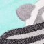 Čudovita okrogla otroška preproga barve mentola Timid Animals