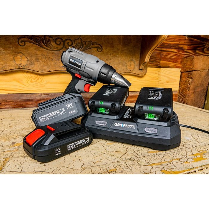 Dvojitá nabíjačka pre batérie Energy + 58G085 GRAPHITE