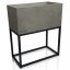 Krásny široký kovový kvetináč v šedej farbe LOFT FIORINO 42X22X50 cm
