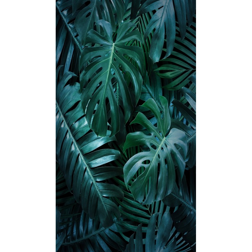 Strandtuch mit Motiv tropischer Blätter 100 x 180 cm