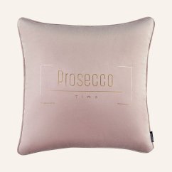 Púdrovo ružová obliečka Prosecco time 45 x 45 cm
