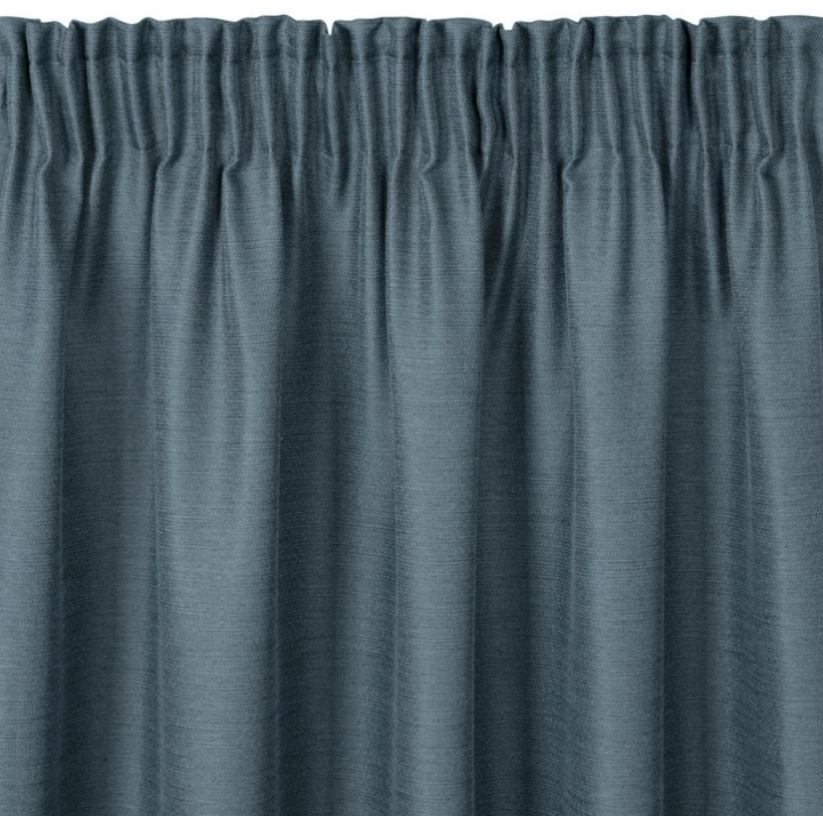 Sivo modra zavesa s teksturo in višjo stopnjo zatemnitve 140 x 270 cm