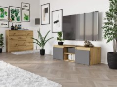 Moderner TV-Ständer ohne Griffe MODERN 120 cm - verschiedene Farben