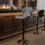 Scaun de bar pivotant reglabil în înălțime cu spătar