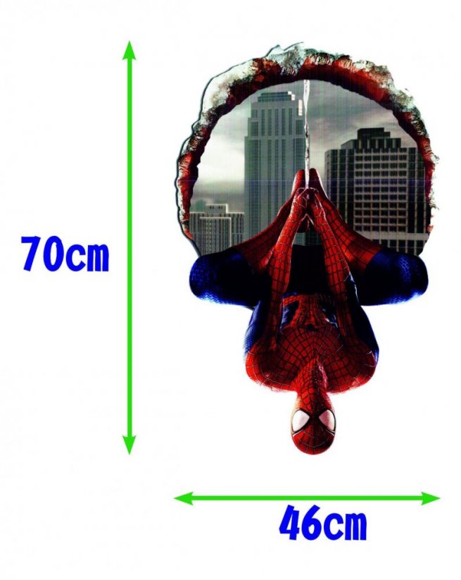 Stenska nalepka Spiderman 3D