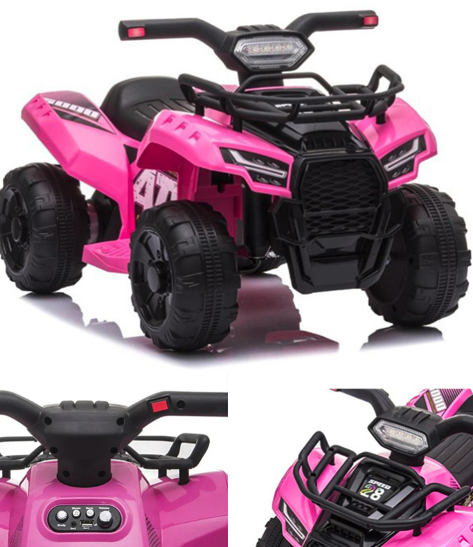 Detská akumulatorová štvorkolka ružová