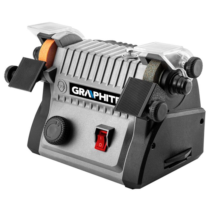 Mini polizor de banc fără fir 3 în 1 - polizor de banc, polizor, polizor cu ax flexibil 58G095 GRAPHITE