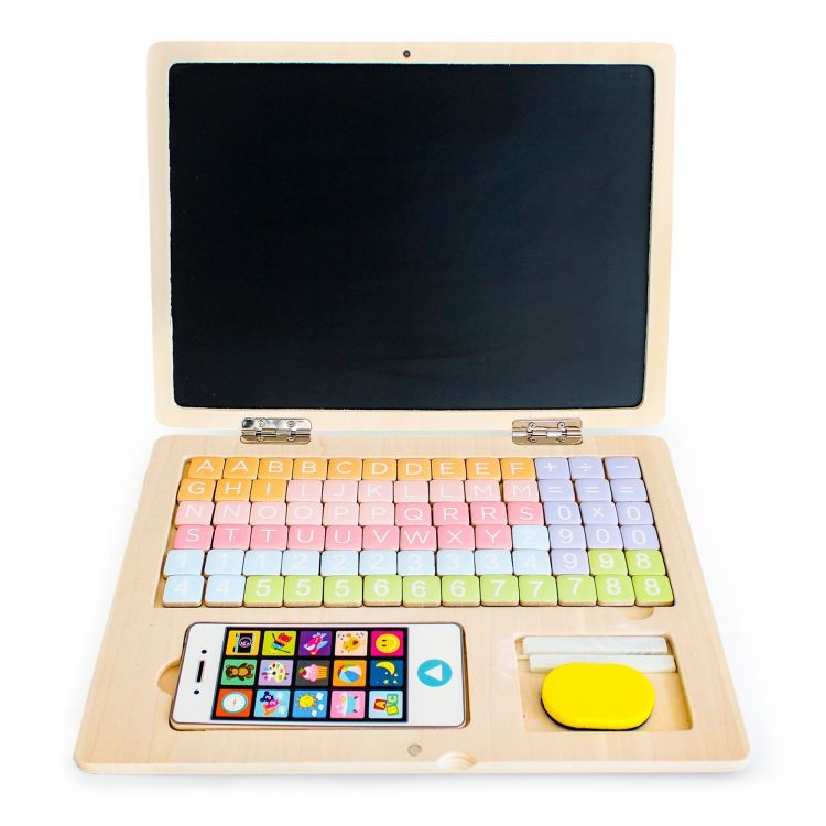Dřevěná notebooková edukační magnetická tabule