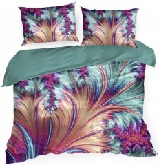 Krásne tyrkysové posteľné obliečky s výrazným vzorom