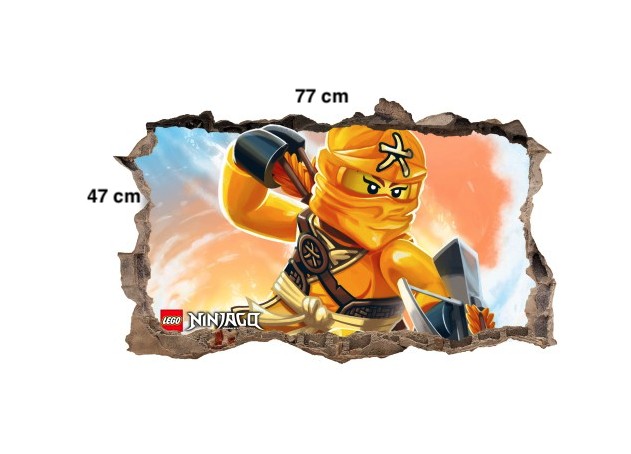 Originálny plagát nálepka do detskej izby s postavičkou ninja go