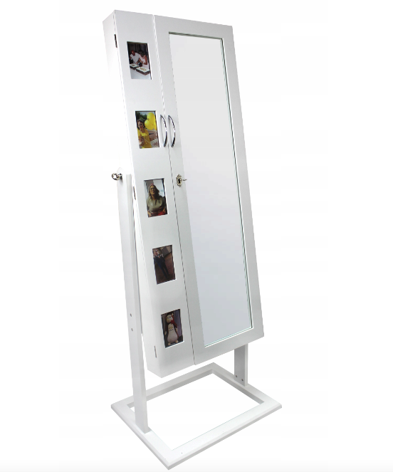 Cinque Ékszeres szekrény tükörrel Fehér 151 x 48 x 56 cm
