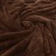 Tmavě hnědá deka bez potisku 200 x 220 cm