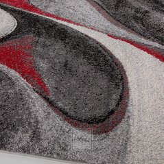 Modischer, roter Teppich mit abstraktem Muster
