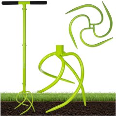 Cultivator manual de grădină cu mâner reglabil