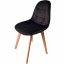 Elegantná čalunená stolička v čiernej farbe