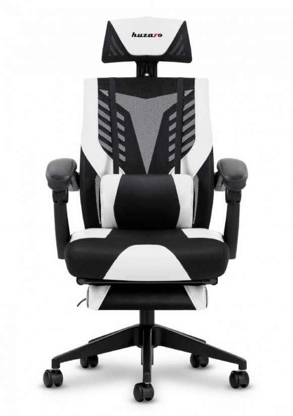 Висококачествен бял геймърски стол COMBAT 4.2