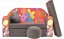 Detská rozkladacia pohovka s farebnými kvetami 98 x 170 cm