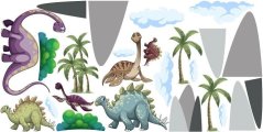 Gyerek falmatrica Dinoszauruszok