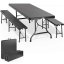 3-dijelni pivski vrtni set 180 cm - antracit