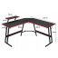Kotna igralna miza BG02 - črna s polico za monitor