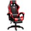 Kényelmes gamer szék fekete-piros párnával