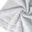 Osuška GLORY v sivej farbe, s velúrovým okrajom a lesklou niťou - Rozmer osušiek a uterákov: Šírka: 50 cm | Dĺžka: 90 cm