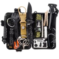 Survival Kit 32 in 1 mit wasserdichtem Koffer