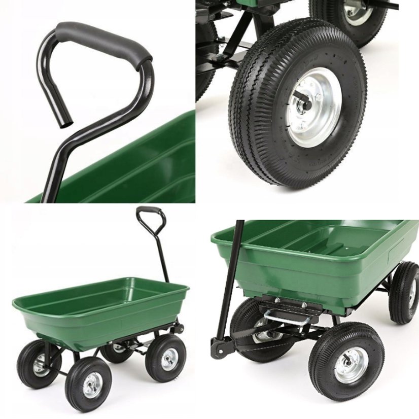 Kippbarer Gartenwagen mit festem Griff