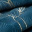 Dizajnerski prekrivač LOTOS plavi sa zlatnim motivom