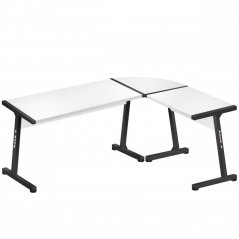 Spazioso tavolo angolare HERO 6.0 in bianco