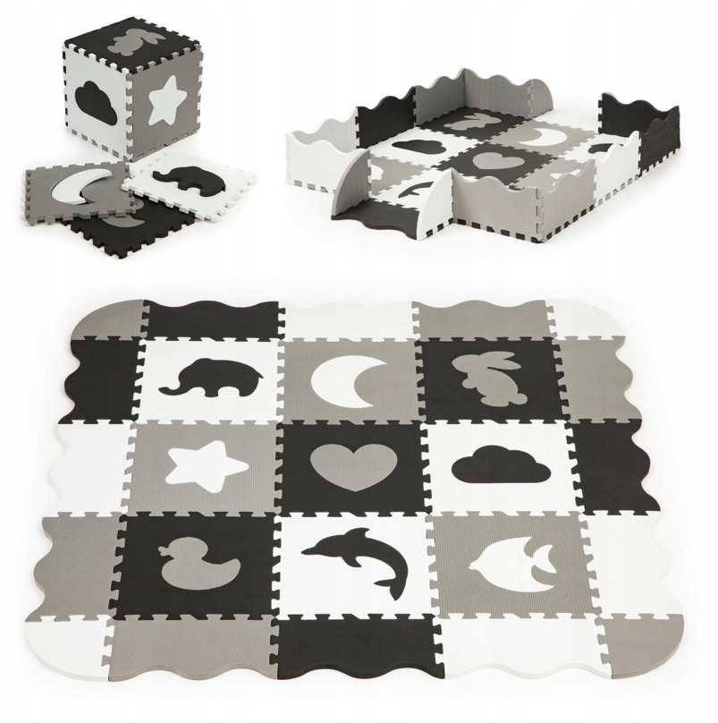 Penová podložka pre deti  122,5 x 122,5 cm - puzzle