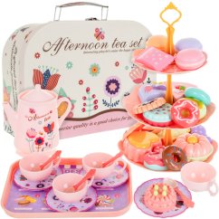 Teeservice für Kinder in einem Etui mit Keksen und Tassen