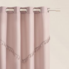 Ružičasta zavjesa CHLOE s ušicama 140x250 cm