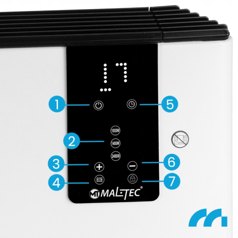 Elektrický konvektor MalTec CH2400DW-PRO 2400 W