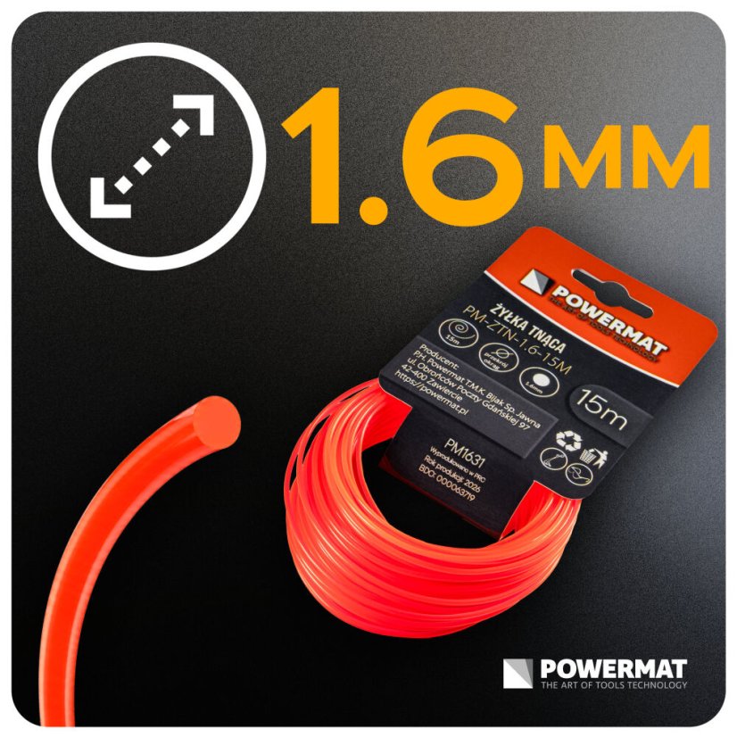 Fir pentru trimmer 1,6 mm 15 m