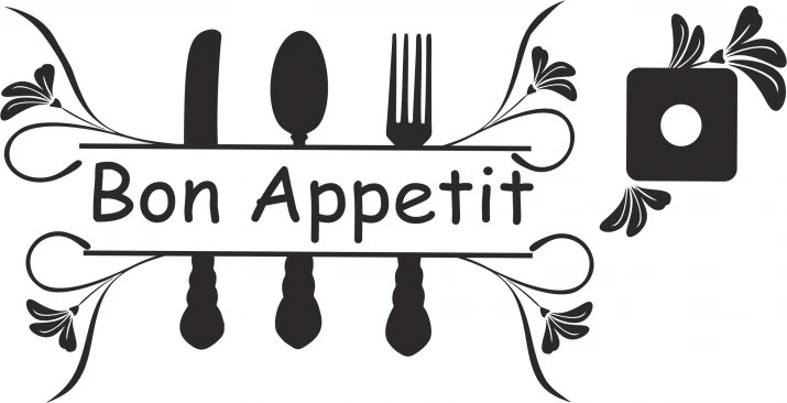 Samolepka na zeď s textem BON APPETIT